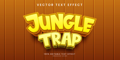 Editable text effect in jungle trap style