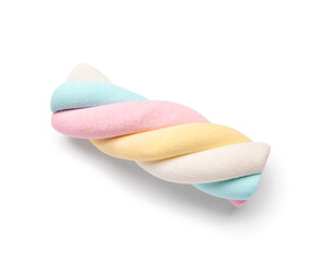 Tasty marshmallow on white background