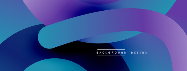 Abstract overlapping lines and circles geometric background with gradient colors