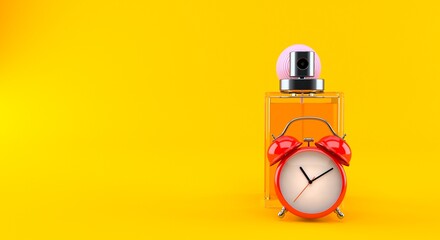 Perfume bottle with alarm clock