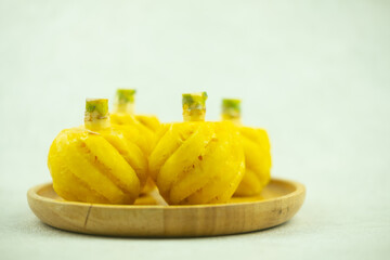 Fresh pineapple from Chiangrai Phulae. Pineapple Thai called Phu Lae from Thailand