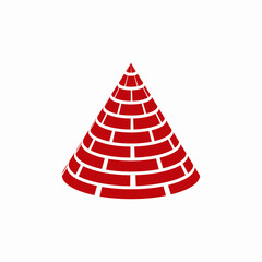 Cone brick construction logo template design
