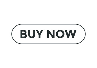 buy now sign icon. e commerce button. rounded stroke template. black color text. web button