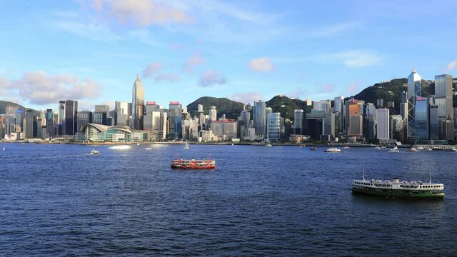 10 July 2021 Hong Kong famous landmarks ,stra ferry completed