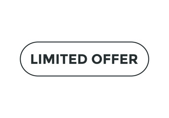 limited offer icon. web button template sign. rounded stroke limited offer