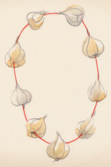 Garlic necklace to drive the vampires away