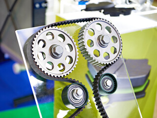 Sample drive belt with gears and rollers