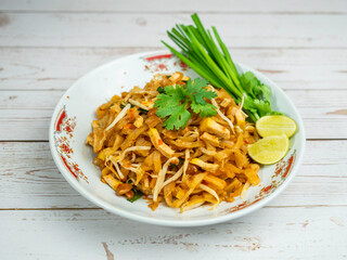 Pad Thai Noodles with Chan, simple style.