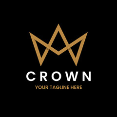 Fototapeta premium Simple crown logo design template. Stock vector illustration.