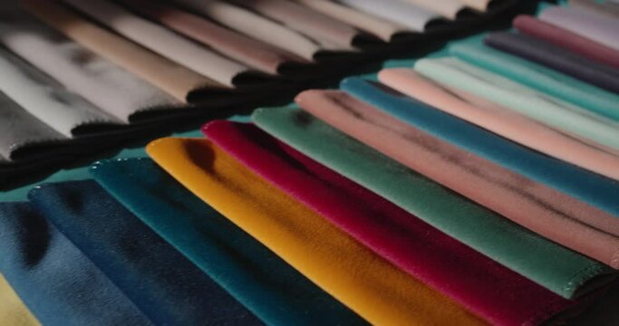 Set of fabric samples - a palette for choosing a material for furniture, sewing clothes and other