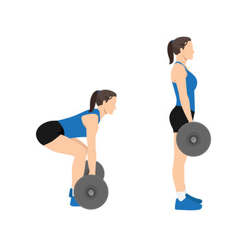 Premium Photo  Young woman doing deadlift with a barbell isolated