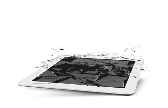 broken glass tablet