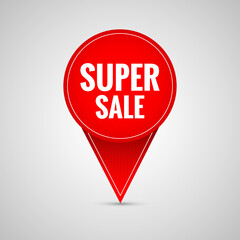 Super Sale, offer banner,  Vector illustration, EPS