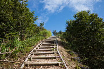 Fototapeta na wymiar 日本の岡山県鏡野町の高清水トレイルの美しい風景