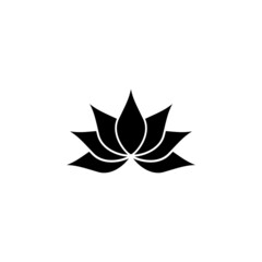 Lotus icon isolated on white background