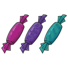 Candy. Vector illustration of candy. Hand drawn candy.