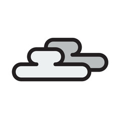 Obraz premium Cloudy , Weather filled outline icon.
