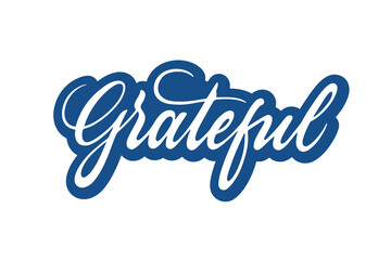 Grateful vector lettering