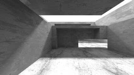 Abstract architecture interior background. Empty concrete room