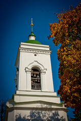 the village of Borodino, Moscow region, in autumn