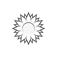 Sunflower icon isolated on white background