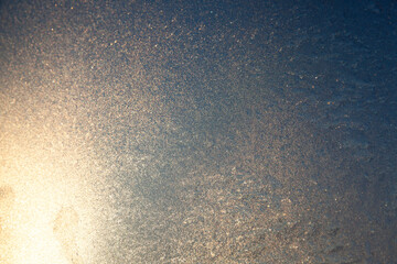 sunset with orange shades in winter