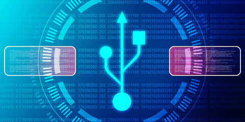 2d rendering USB icon