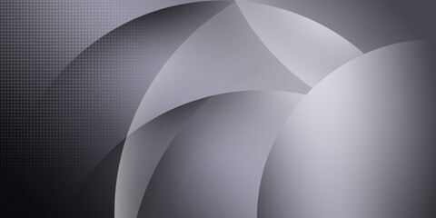 Abstract Grey color decorative minimal wave banner design