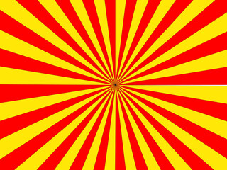red and yellow sunlight sunburst sunshine background design for light ray banner, ads, template, product, social media, promotion sale background wallpaper vector illustration 