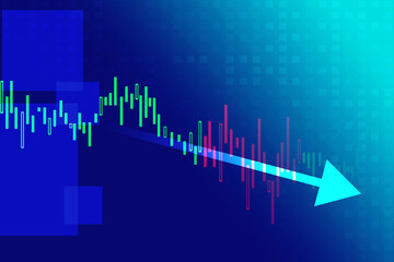 2d rendering Stock market online business concept. business Graph 