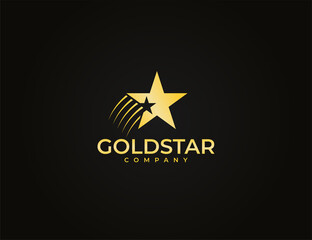 Modern golden star logo for business