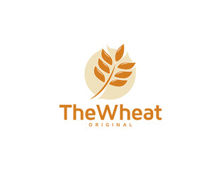 Wheat logo illustration design template