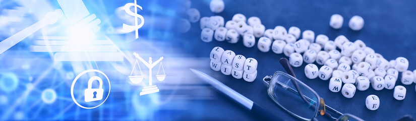 Legal concept. The procedure for writing the last will. Papers with testament on the table....