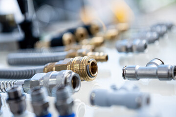 Plumbing and fittings on a light background.