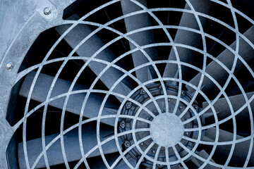 Fototapeta Metal industrial air conditioning vents HVAC Ventilation fan obraz
