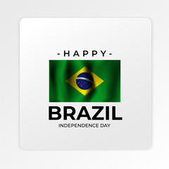 Brazil independence day greeting design