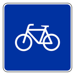 Fototapeta premium Fahrrad und Schild