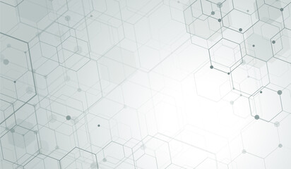Abstract hexagons technology digital hi-tech concept background. Space for text