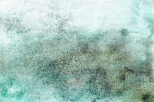 Abstract vintage watercolor blue green texture for design