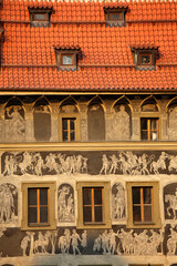 Fototapeta premium Decorations of a palace in Stare Mesto, Prague, CZ