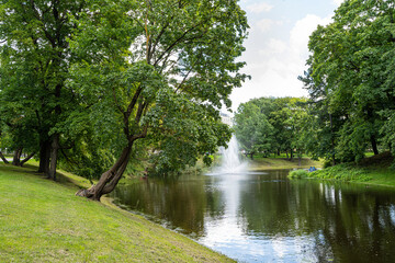 the city park in Riga, Latvia