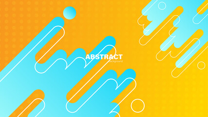 Abstract yellow and blue background with fluid shapes modern concept.minimal poster. background for banner, web, cover, billboard, brochure, social media, landing page.
