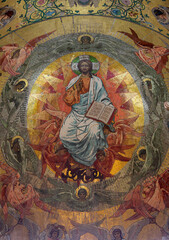 Mosaics in the interior of Church of the Savior on Blood, Saint Petersburg, Russia