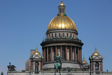 Fototapeta na wymiar Detail of Saint Isaac's Cathedral, Saint Petersburg, Russia