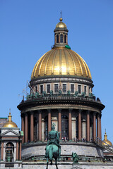 Fototapeta premium Detail of Saint Isaac's Cathedral, Saint Petersburg, Russia