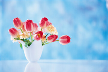 tulips in vase