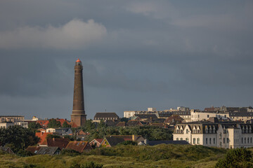 Borkum Skyline Ausblick Leuchtturm Kirche Insel Reise Romantisch