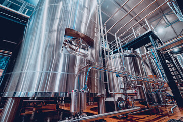 Craft beer brewing equipment in privat brewery