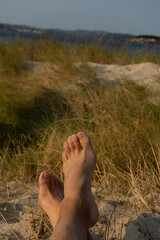 always leaving a footprint sand beach