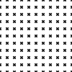 Square seamless background pattern from black adhesive plaster symbols. The pattern is evenly filled. Vector illustration on white background